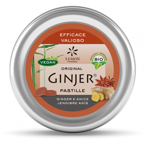 GINJER Pastillas BIO Jengibre-Anis lata 40 gr